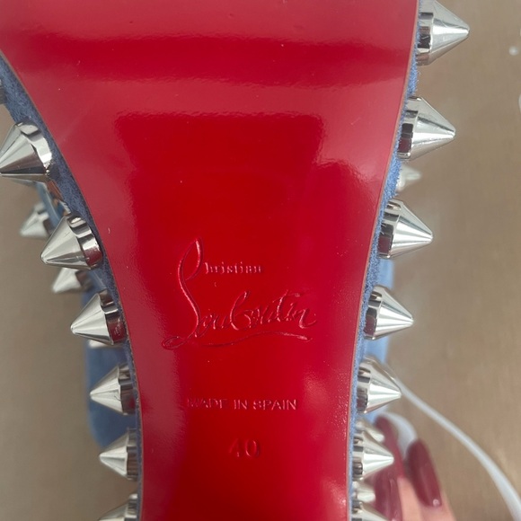 RARE! New Christian Louboutin Massivatac 160 Spike Accents Mules 40 10 w/dustbag - Picture 10 of 10